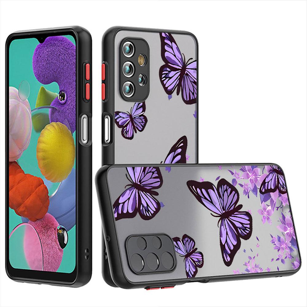 INS Retro Butterfly Phone Case for Samsung Galaxy Note 9 8 A50 A70 Note 10 Plus A12 A21s A21s A51 Note 20 Ultra A31 A71 Cover