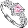 Beautiful Pink Heart Ring, Adjustable Opening Size Ring for Women, Adjustable Ring Jewelry, the Best Birthday and Christmas Gift.