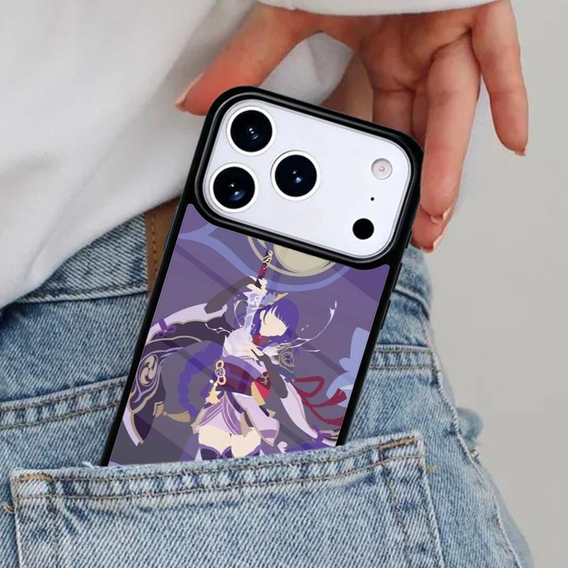 Genshin Impact Raiden Shogun Phone Case for iPhone 16e 15 14 13 12 17 Pro Max Plus Air 17pro Cover Coque