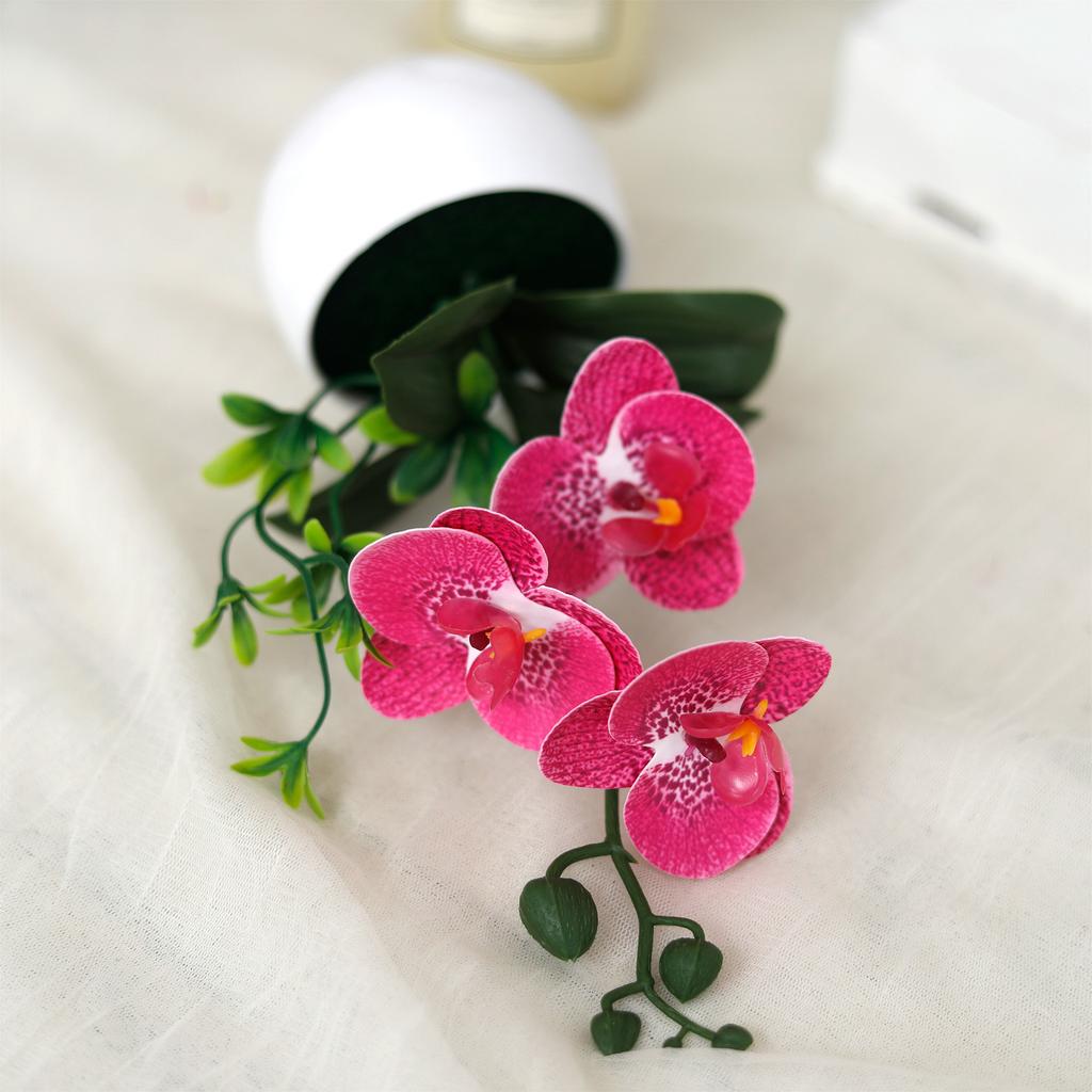 Simulated Butterfly Orchid Potted Artificial Flower Bonsai Plants Outdoor Indoor Office Home Wedding Decor Bonsai Faux Flowers