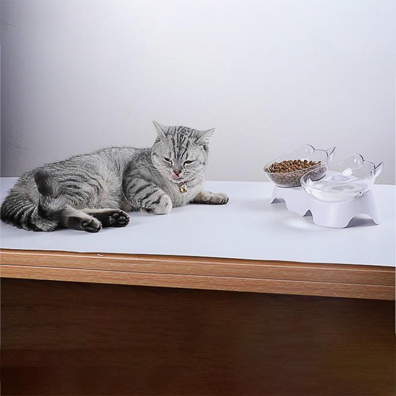 WTEMPO Cat and Dog Eating Bowls Pet Eating Basins Household Pet Supplies Neck Protection Water Dispensers