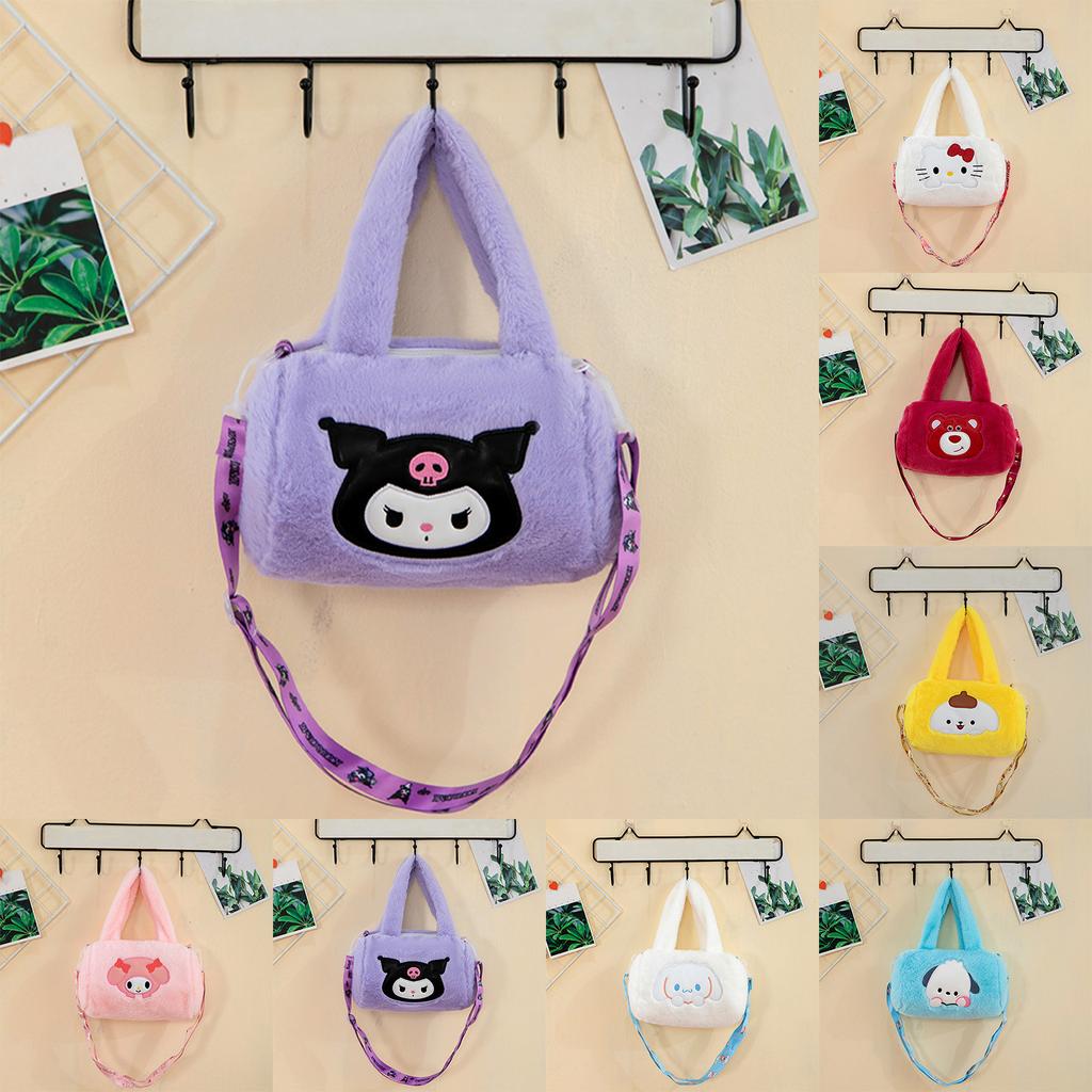 Cartoon-Muster Kurzes Plüschtasche Einzelne Umhängetasche, Crossbody-Tasche Aufbewahrung Hüfttasche