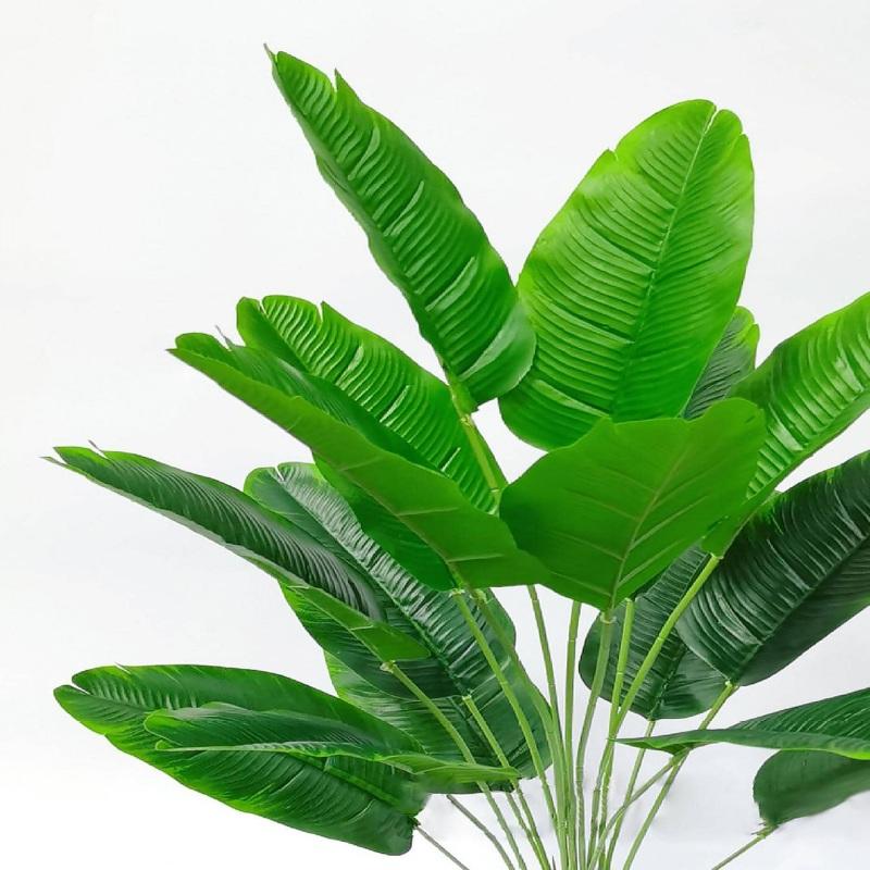 82cm Artificial Plant Banana Leaf Bunch Decoration Home Living Room Wedding Hotel Corridor Green Plant Garden Decor Fake Plant