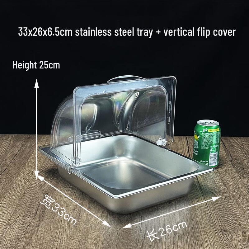Food-Grade Buffet Display Tray with Flip Lid