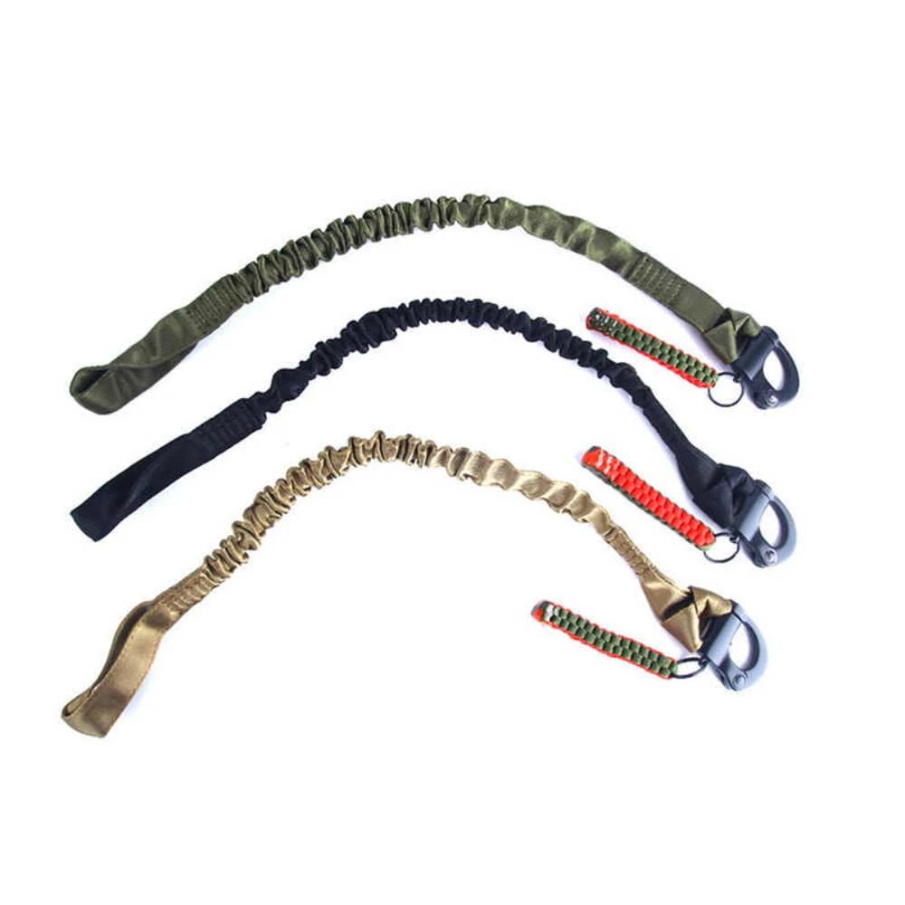 1Pc Outdoor Nylon Mountaineering Safety Rope Life-saving Tactical Quick Release Lanyard Downhill Braided Gear Security Tools