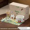 Hand-Painted Matcha Tea Ceremony Set: Whisk, Stirrer, Hyakuhon-date Chasen, and Souvenir Brush