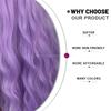 Purple Body Wave Synthetic Wigs For Women Long Ombre Cosplay Party Colorful Wig Natural Hair Heat Resistant Pelucas De Mujer