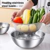 3 Stück/Set Edelstahl Salatschüsseln Ei Mehl Rührbecken Obst Nudelbehälter Für Küchengeschirr Backwerkzeug