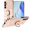 Suitable for Samsung A56 Mobile Phone Case Ring Bracket On Car Magnetic Absorption Galaxy A25 Japanese Version Electroplating Protective Case A36