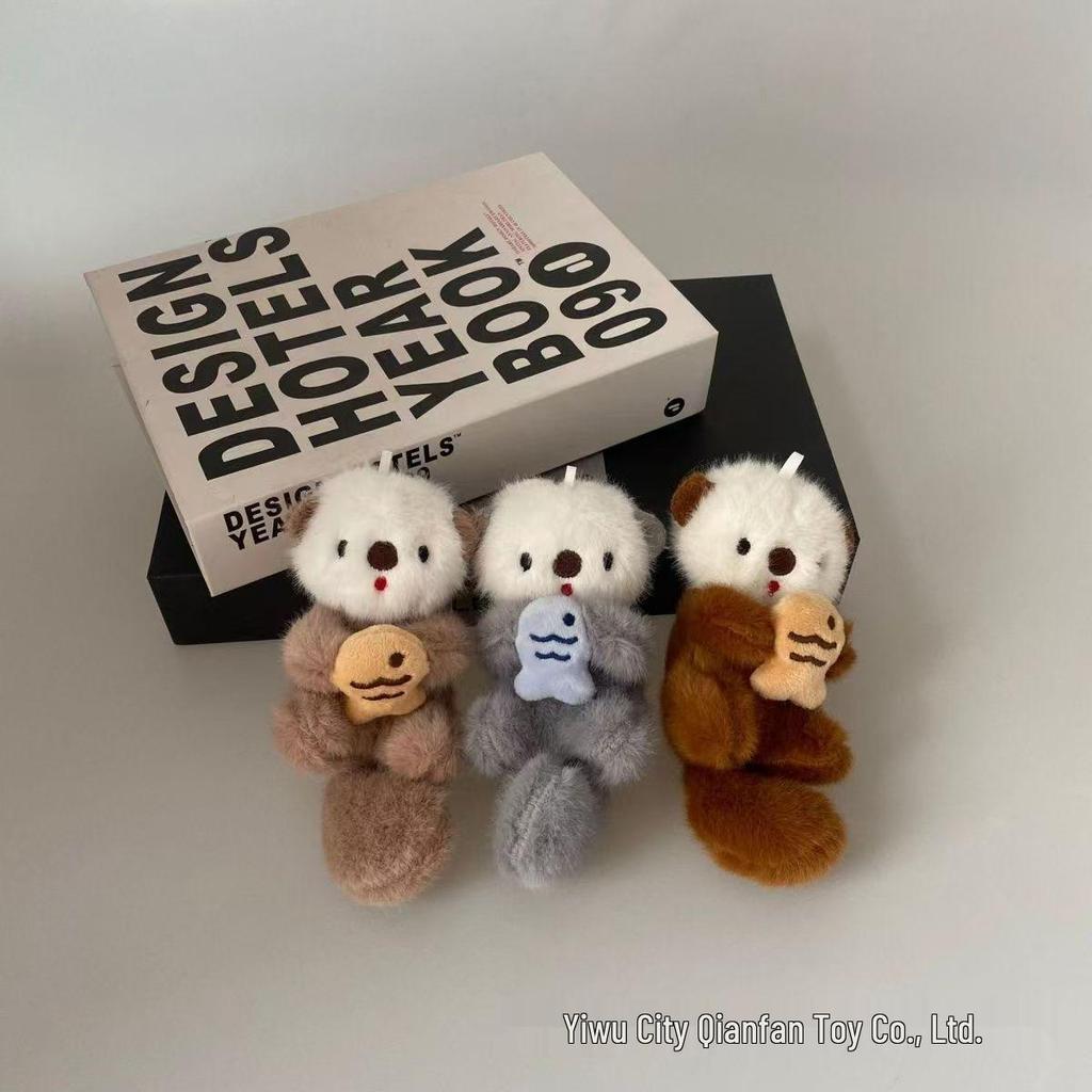 Sea Otter Plush Keychain - Cute Animal Toy Pendant and Birthday Gift Ornament