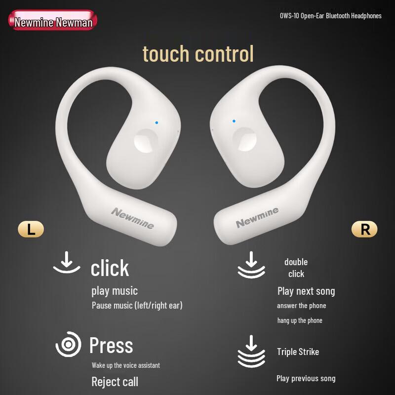 Newmine OWS-10 Open-Ear Bone Conduction Bluetooth Sports Headset