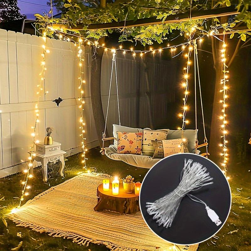 

USB Powered LED String Lights, Multi Use for Indoor Outdoor Decorations, Energy Efficient, Flexible Fairy Lights, Ideal for Christmas, Halloween, Wedd 600cm/236.22inch теплый белый