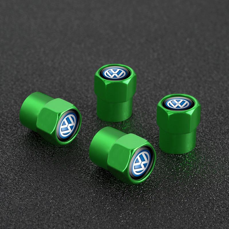 For Volkswagen b34pcs Styling Wheel Tire Valve Air Stem Cap Duust For Volkswagen VW GTI Golf Polo Tiguan Beetle Passat Sagitar Jetta E-golf T-roc
