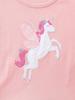 Unicorn Print European & American Style Girls' Princess Dresses In Knitted Cotton