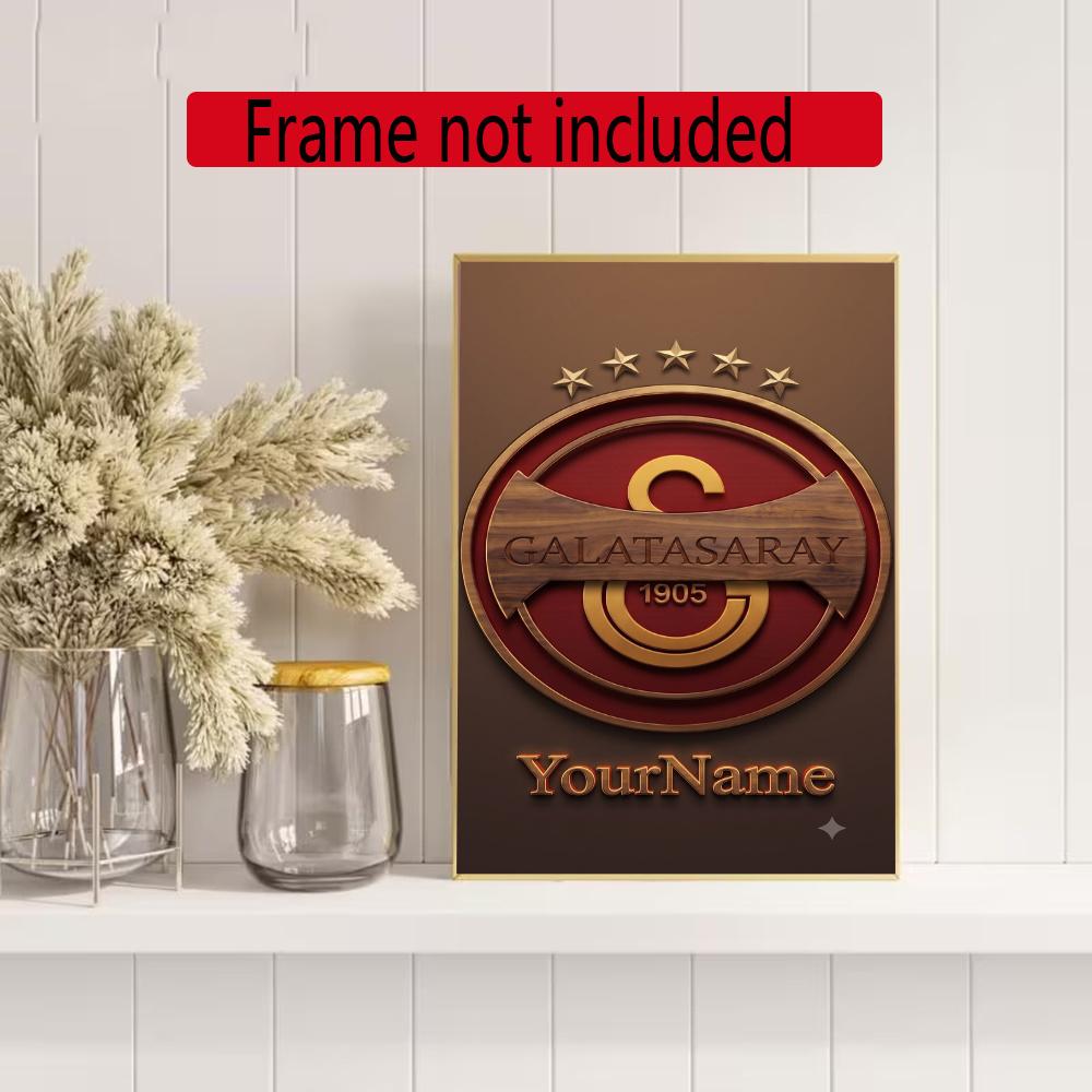 Galatasaray Customize Your Name Diamond Painting Round Diamond Diy Frameless Holiday Artwork Suitable For Home Office Wall Decoration