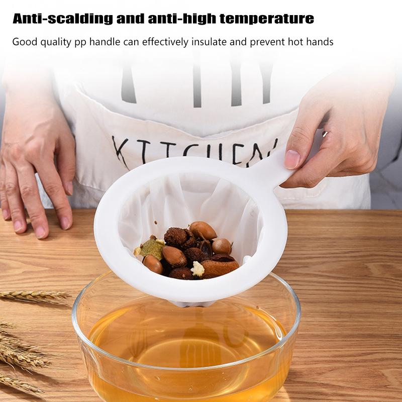 Reusable Nylon Ultra Fine Filter Mesh Strainer Spoon Sieve Soy Milk Juice Coffee