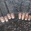Ultra-Thin Transparent French Nail Art Templates - Hollow Stickers with Pat-on Glue