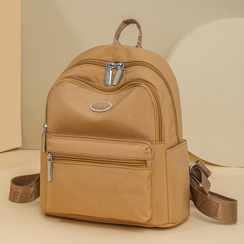 

Женский однотонный рюкзак, школьный рюкзак из нейлона, легкий рюкзак чёрный