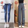 Women's Ice Silk Gray Slimming Wide-Leg Pants - Draped Summer Style