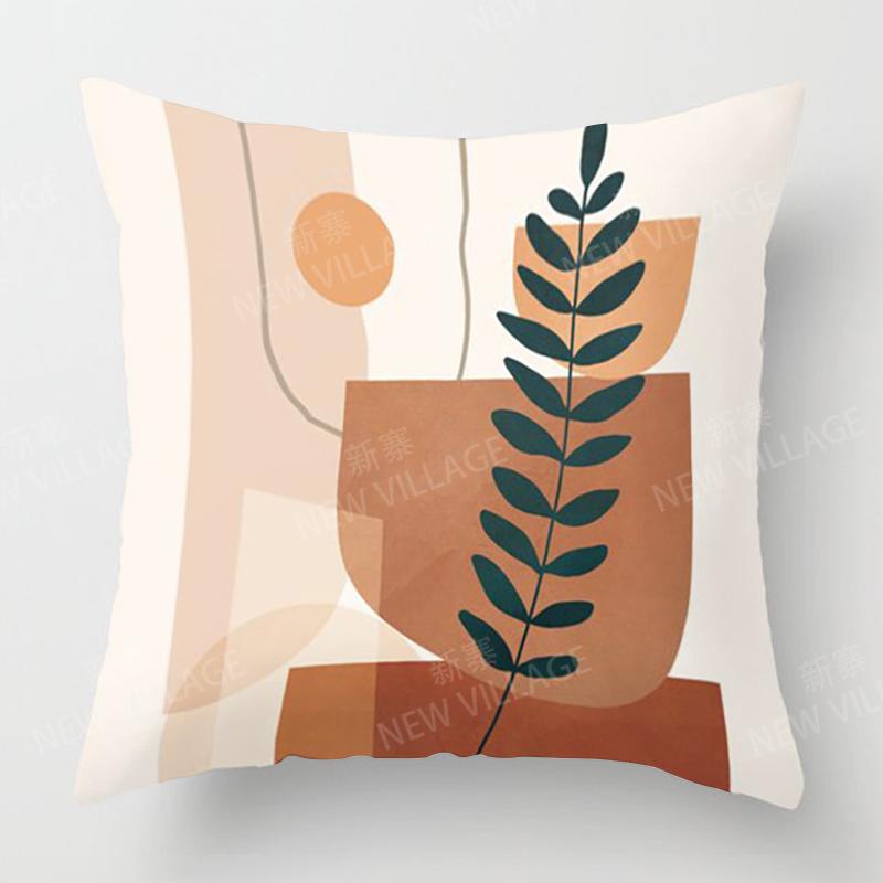 Nordic Modern Luxury Home Decor Autumn Pillowcase Sofa Cushion Cover 45X45Cm 45*45 50X50 60X60Cm 40X40 35X35 Abstract Geometric