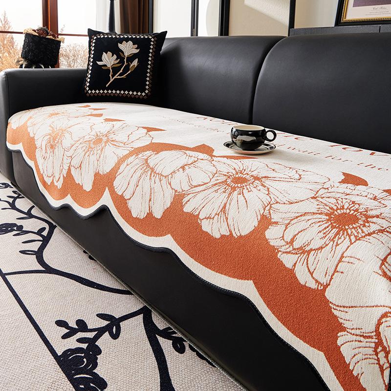 

Подушка для дивана особой формы Универсальная для всех сезонов Новая подушка для сиденья дивана Нескользящая Прямой ряд Трехместная Высококачественная Накидка Тканевое полотенце 90*90cm