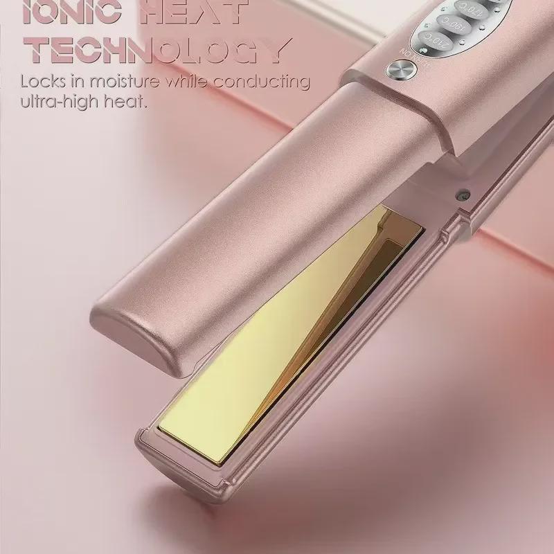 Fast-Heating Ionic Hair Straightener and Curler: Damage-Free Dual-Use Styling Tool