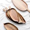 Creative Leaf Fruit Bowl Nordic Style Wedding Dried Fruit Plate Solid Wood Breakfast Snack Tableware Set Plates