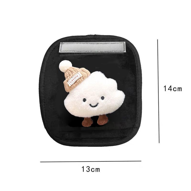Cute Cartoon Bow Cloud Car Interior Door Handle Cover Universal Plush Handbrake Case Protector Auto Roof Holder Protection