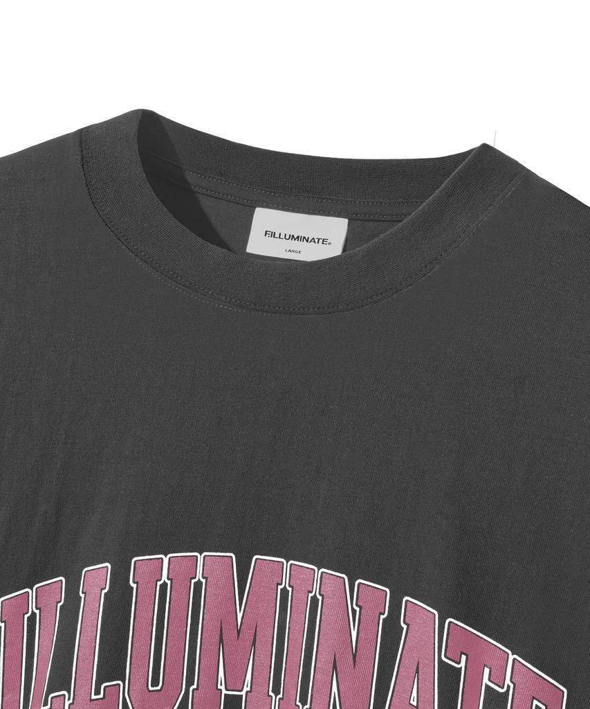 FILLUMINATE Two-Tone Arch Logo T-Shirt - Charcoal