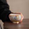 Filigree Silver Zen Meditation Ceramic Teacup by Zheng Wenqiang