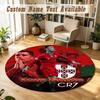 Round Rug Custom NameCristiano Ronaldo Pattern Non Slip Carpet Home Floor Decor