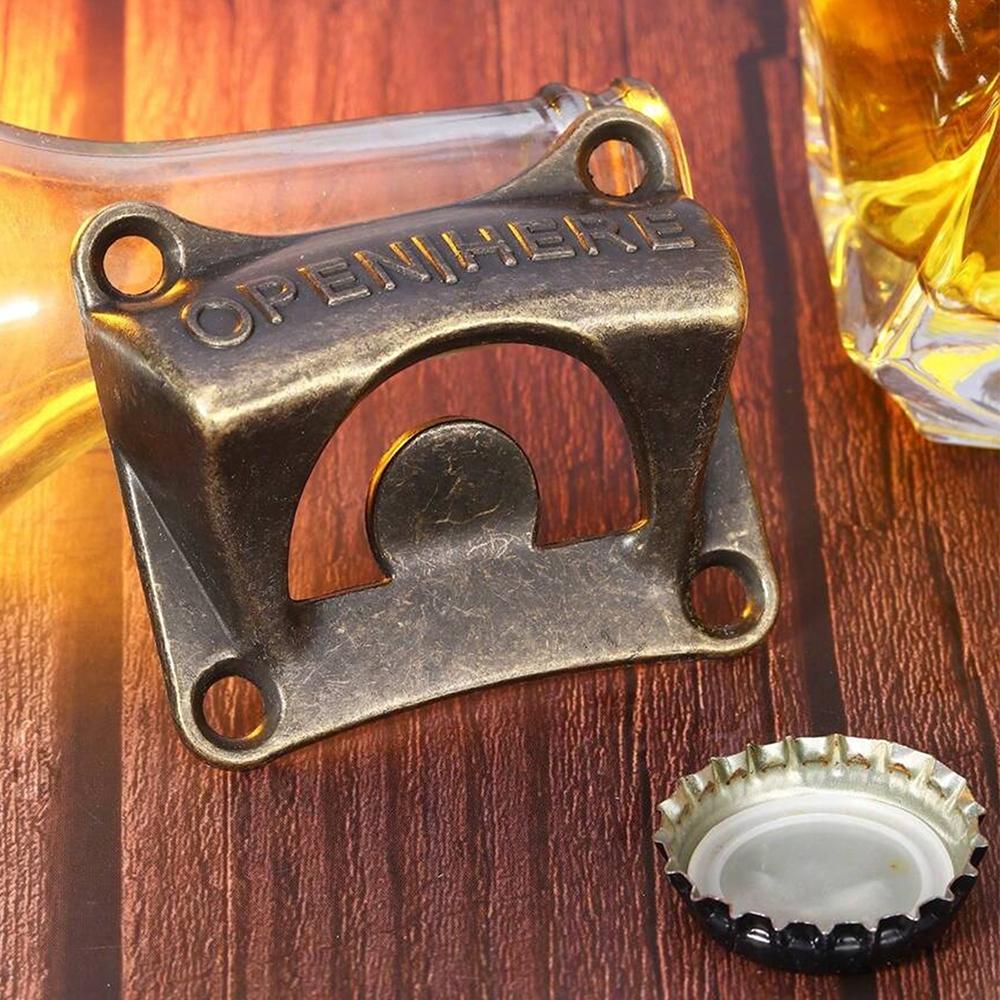 Vintage Beer Bottle Opener Wall Mounted Bottle Opener Bar Accessories Kitchen Tool