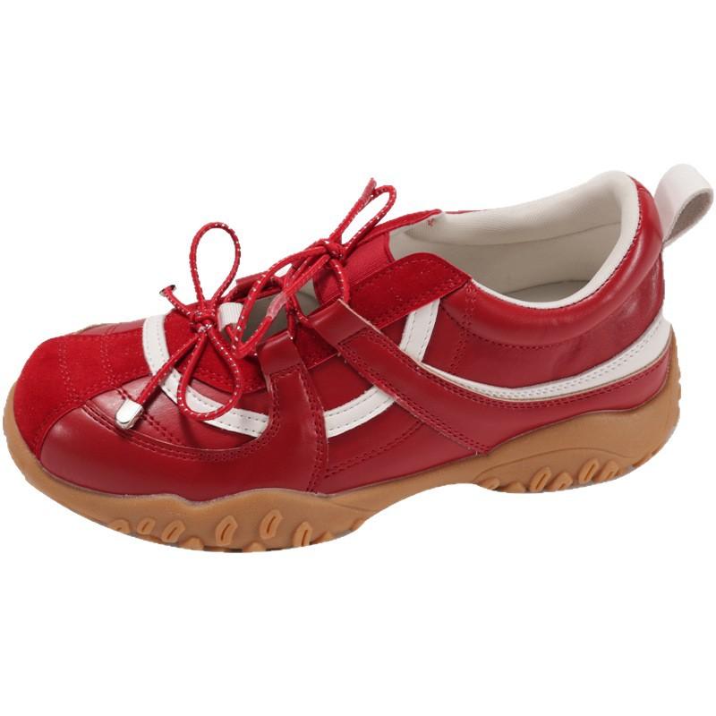 Small Inner Height Increase German Training Shoes Summer New Ballet Mary Jane Shallow Mouth Single Shoes Retro Casual Sports Shoes