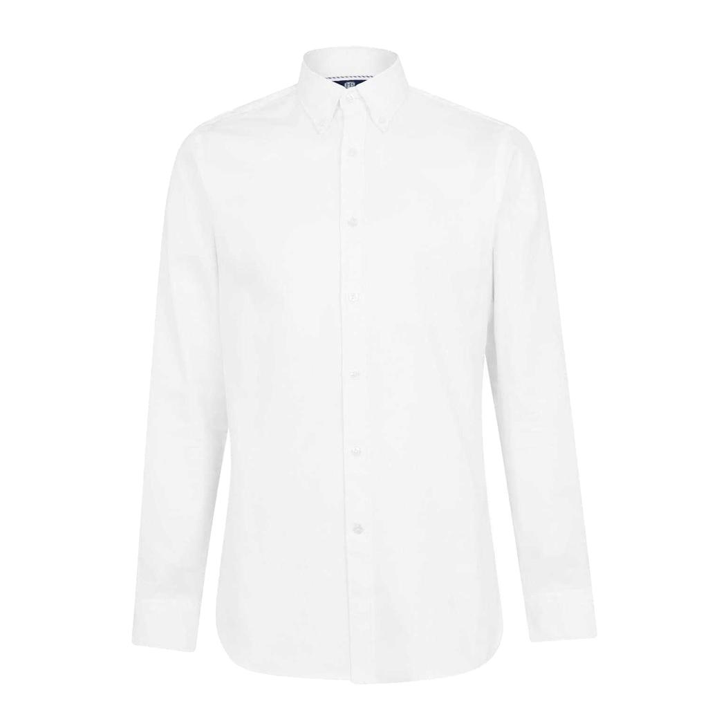 Haines and Bonner Mens Oxford Cotton Slim Button-Down Shirt