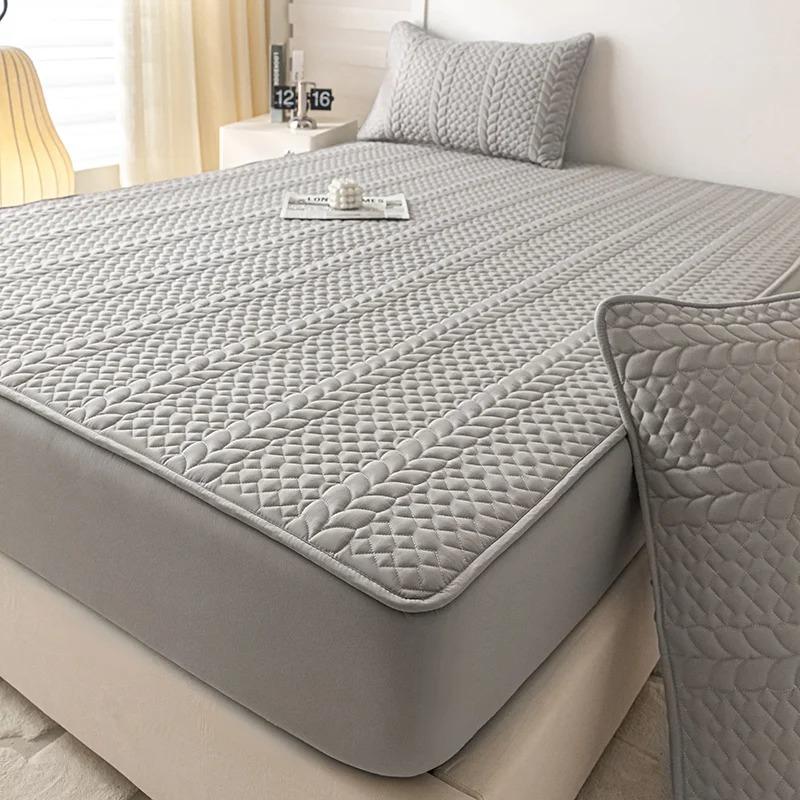100% Waterproof Mattress Protector Cover, Cotton Fitted Sheet Hypoallergenic, Breathable, Smooth, 3D Air Fabric Bed Pad Cover