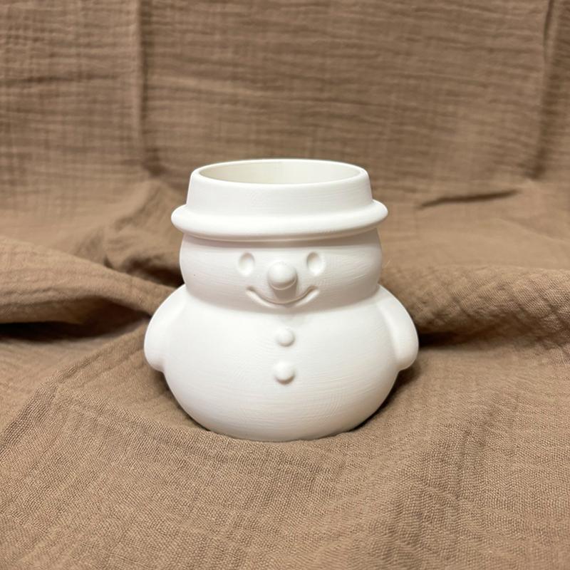 

Cute Snowman Flower Pot Succulent Plant Pot Plastic Planter Desktop Ornament Pen Container Home Decor 1 Piece