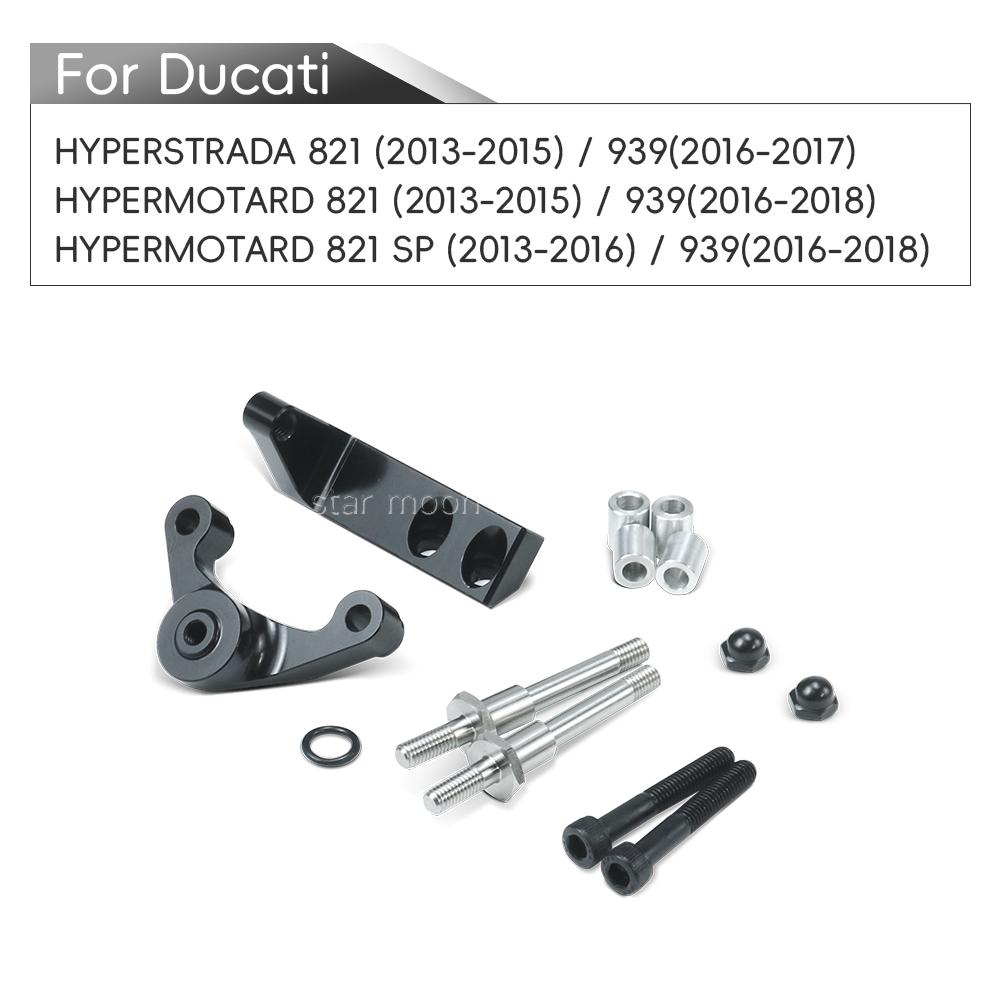 Motorcycle Accessories For Ducati Hyperstrada 821 939 Hypermotard 939 821 SP Steering Damper Stabilizer Mounting Bracket