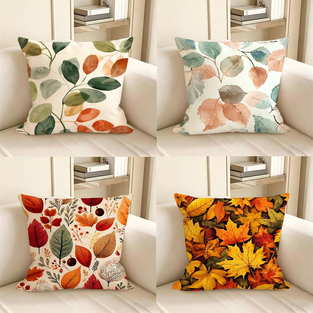Pc Artistic Leaves Pillow Case Fashion Square Pillowcase Bedroom Sofa Room Ins Decoration Leisure