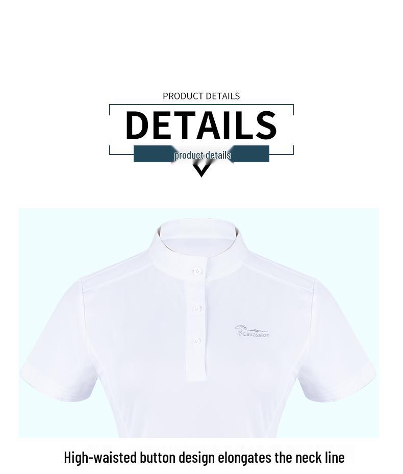 Breathable Quick-Dry Equestrian Competition Short Sleeve T-Shirt