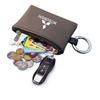 Car Leather Key Wallet Card Bag Emblem keychain Pouch For Mitsubishi Eclipse Lancer Space Delica Triton Ralliart Ex Star Jinxuan