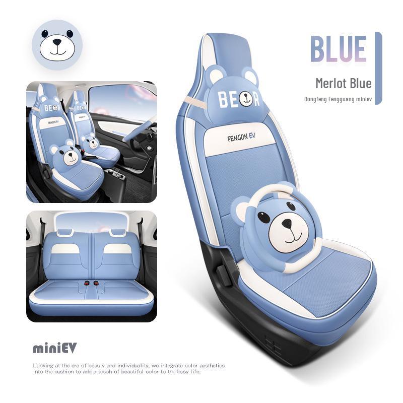 Wuling Hongguang MiniEV Seat Cover: Full Wrap Macaron Leather Cushion
