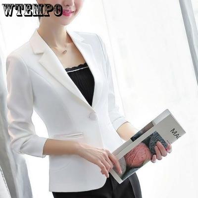 Small Suit Jacket Women's Spring and Summer Solid Color Fashion Outer Suit Occupation Formal Suit Top