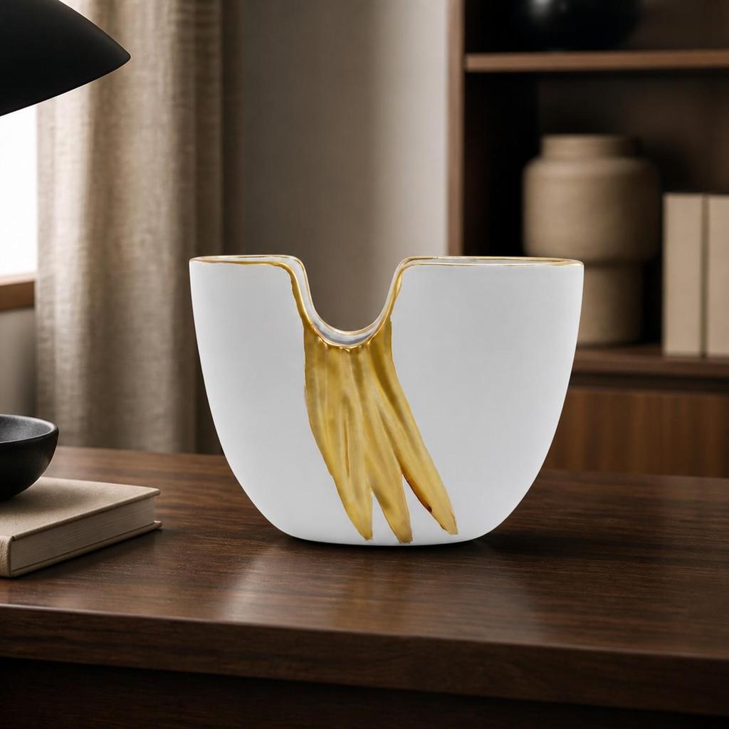 Modern Flower Vase Matte Finish Decorative Minimalist for Console