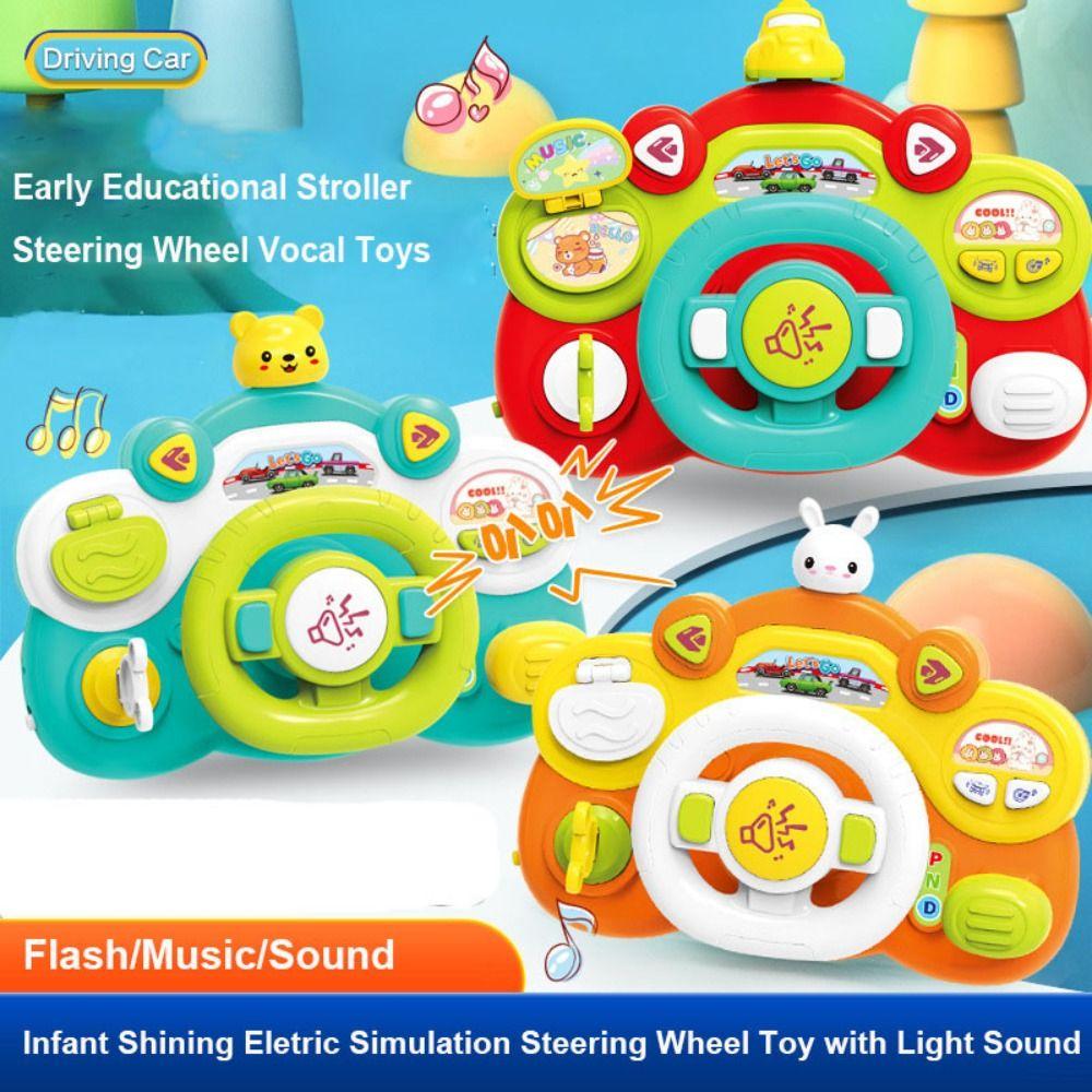 Flash/Music/Sound Eletric Simulation Steering Wheel Toy Educational Stroller Steering Wheel