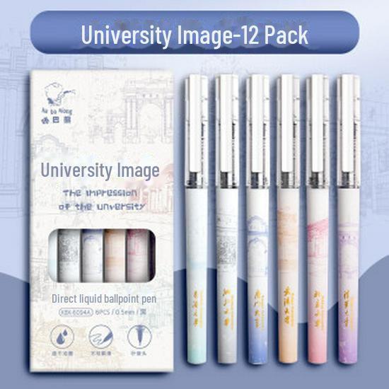 Metaverse Quick-Dry 0.5mm Student Ballpoint Pen - Full Needle Tube Signature Pen