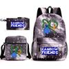 Rainbow Friends Surrounding Backpack Elementary School Student Starry Sky School Bag Three-piece Set