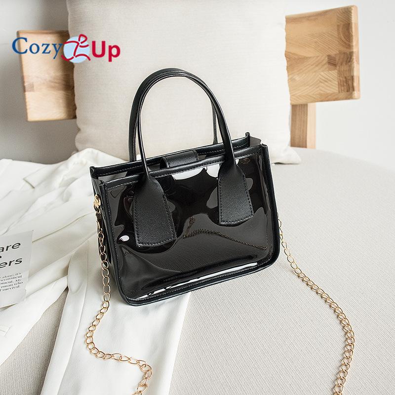 Cozy Up Transparente Mão Bun Mãe Bolsa Verão Bolsa Feminina