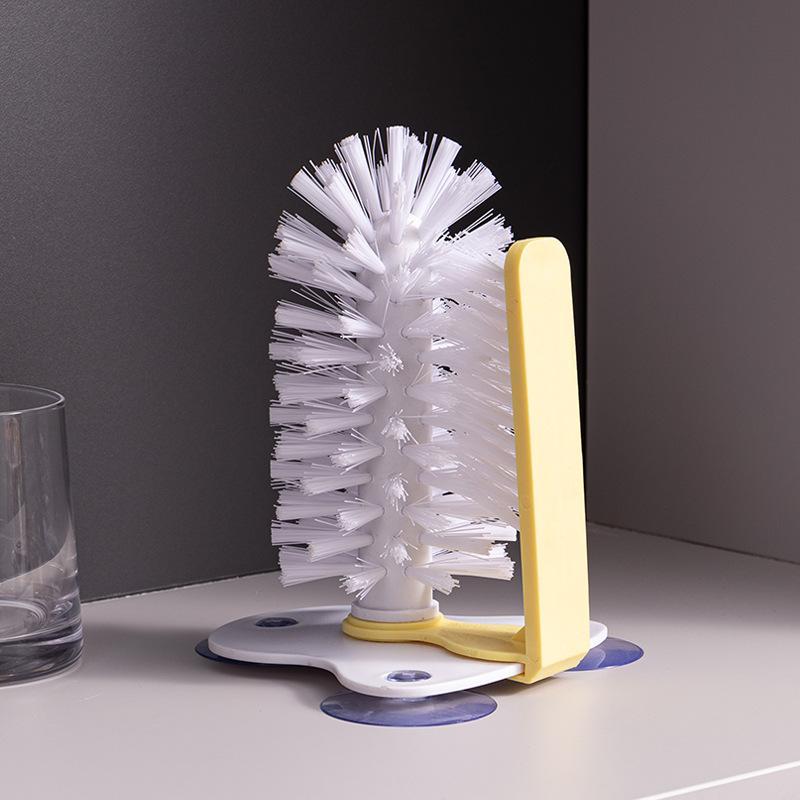 Kitchen Glass Scrubber Multi-use Non-slip Handle Cup Bottle Cleaner Brush for Sink Dish Wine Glass Baby Feeding Bottle Washing