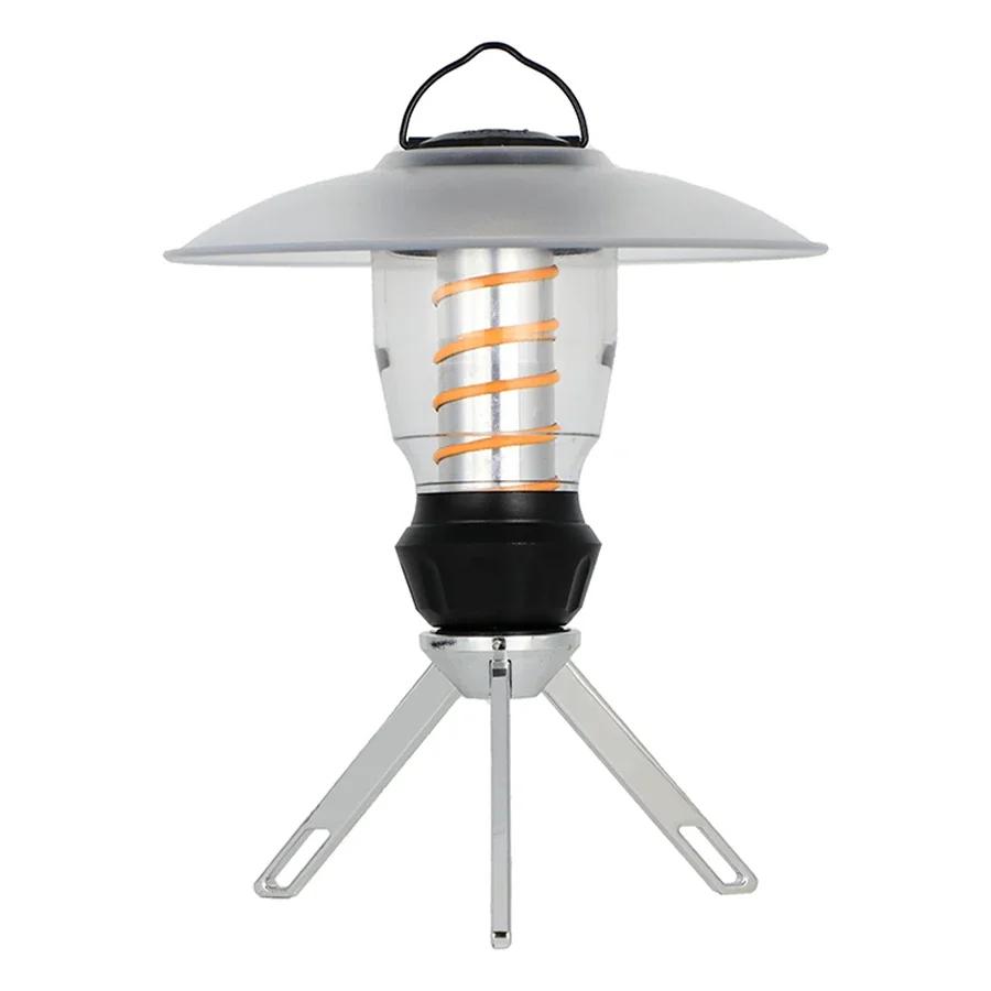 Outdoor Camping Lamp Rechargeable Portable Detachable Tripod LED Camping Tent Light for Outdoor Backpacking Hiking Fishing