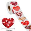 500Pcs/Roll Heart Shape Valentine's Day Stickers Birthday Party Supplies Self-adhesive Label Tag Sticker